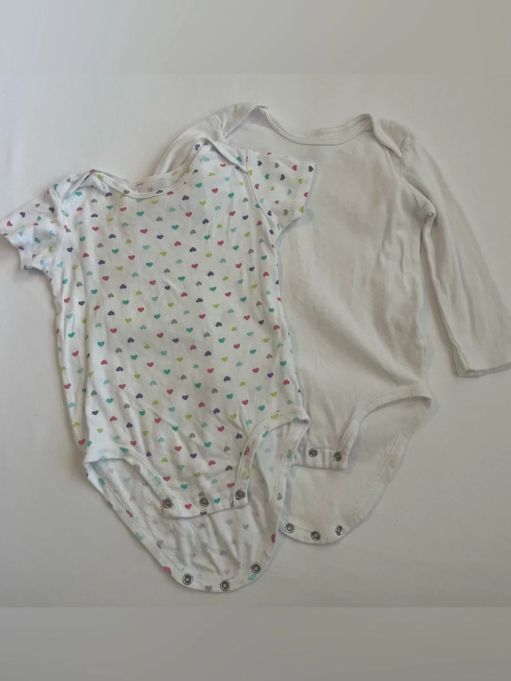 Set of 2 Carter's Baby Girl Onesies Size 24 months